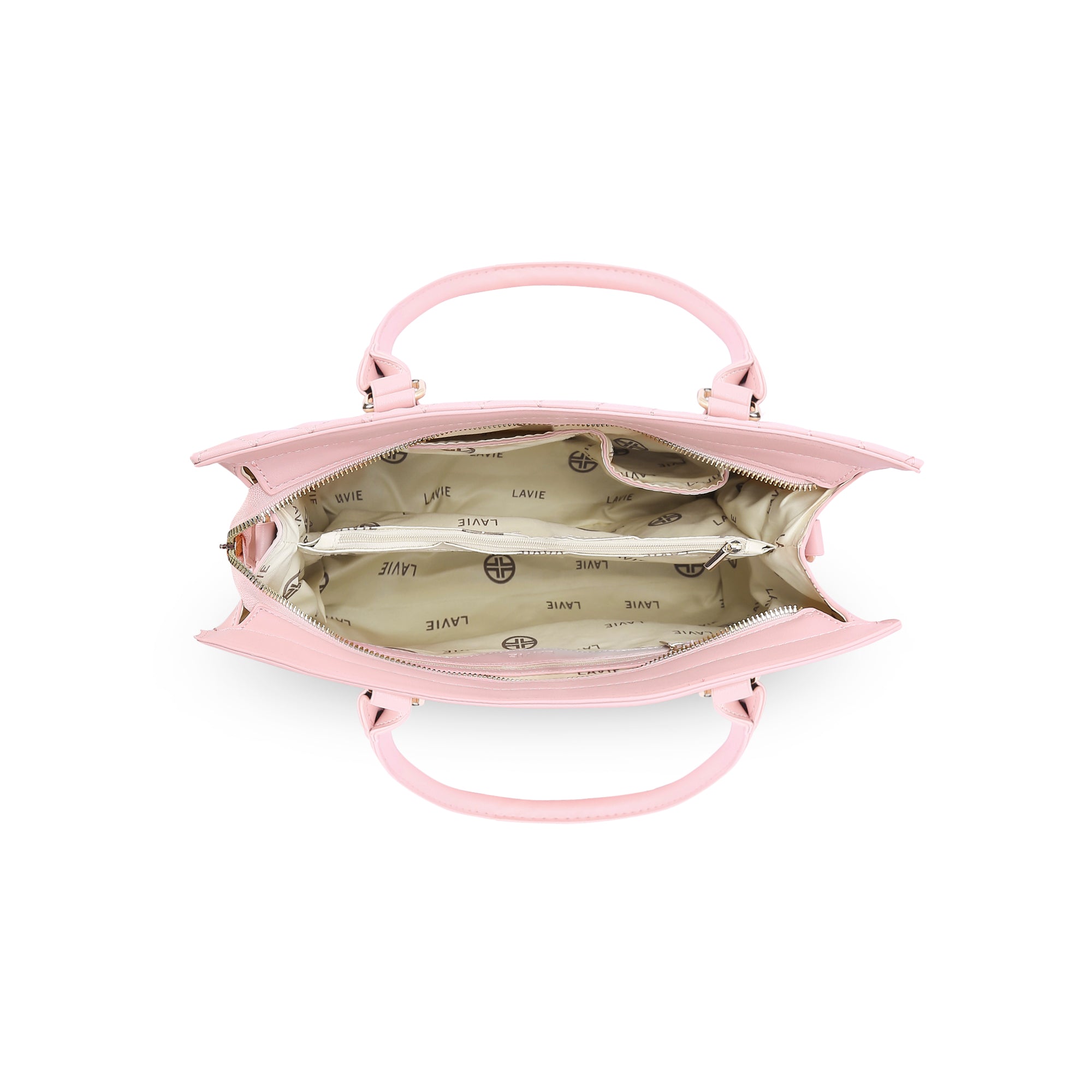 Lavie Luxe Light Pink Large Women's Shelqi Satchel Bag