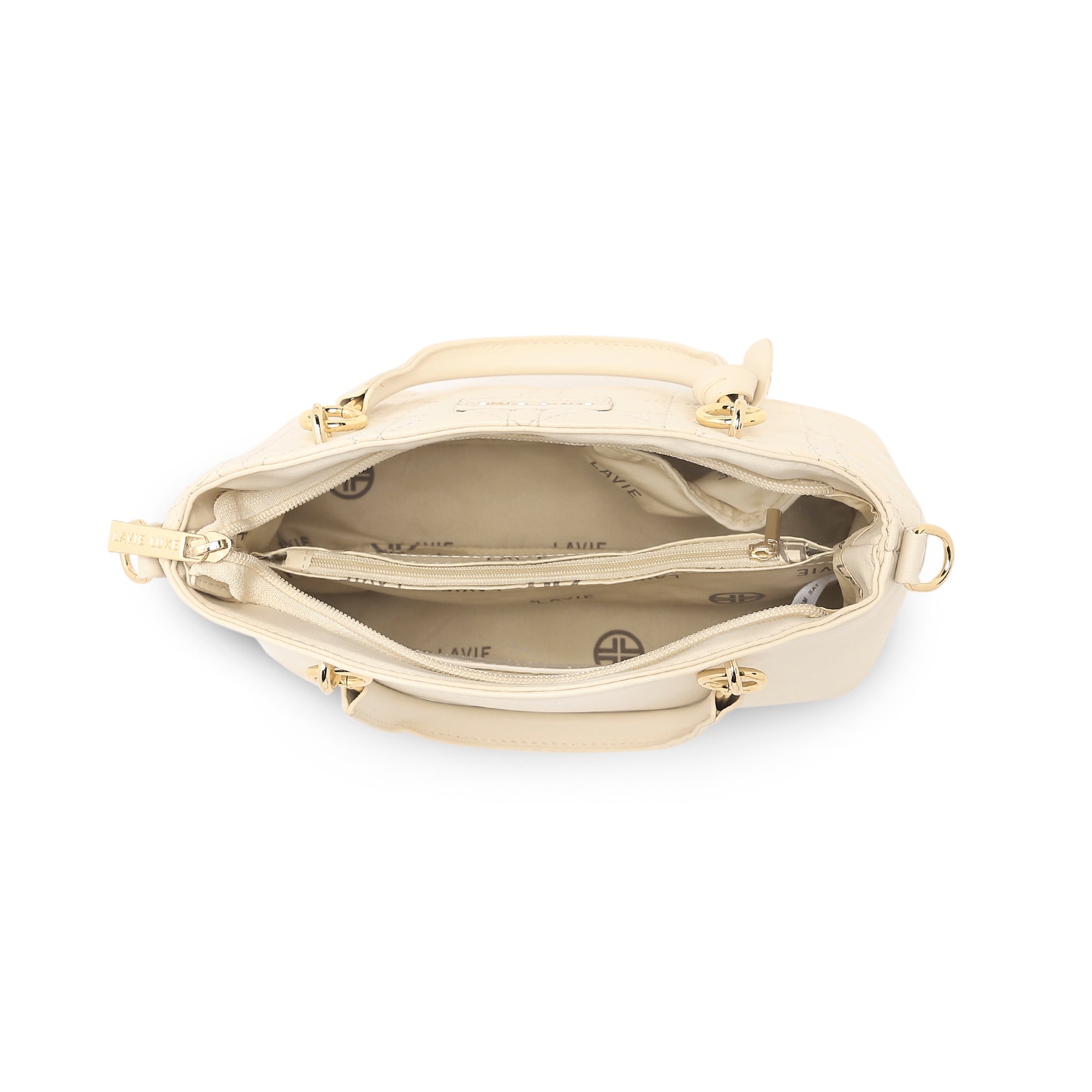 Lavie Luxe Babel Off White Small Women's Satchel