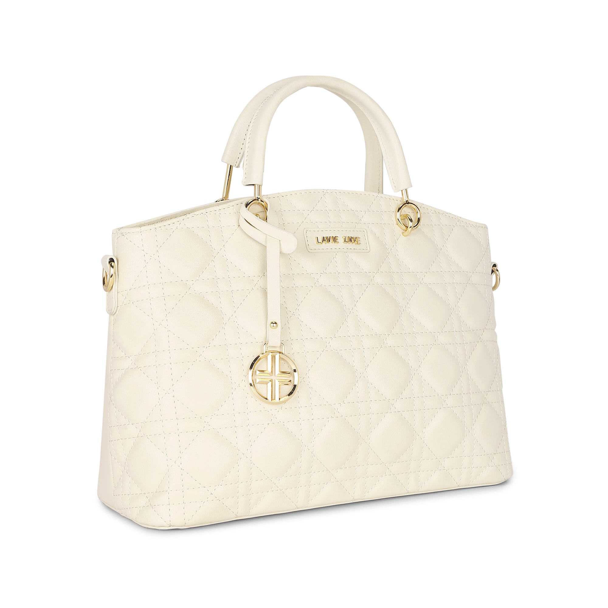 Lavie Luxe Off White Medium Women's Babel Satchel Bag