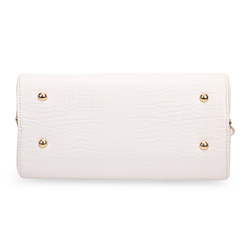 Lavie Luxe White Medium Women's Dazzle Frame Bag