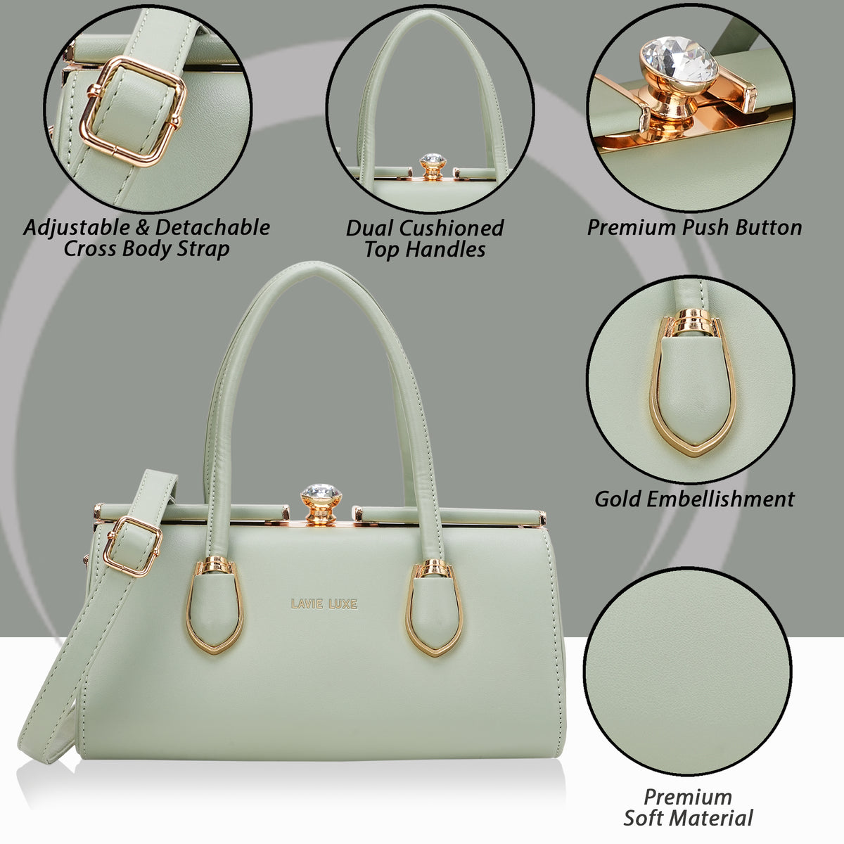 Dazzle Medium Mint Handbag