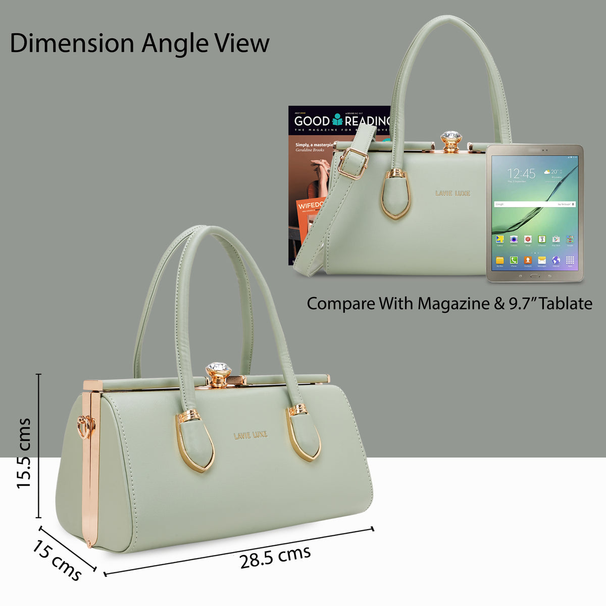 Dazzle Medium Mint Handbag