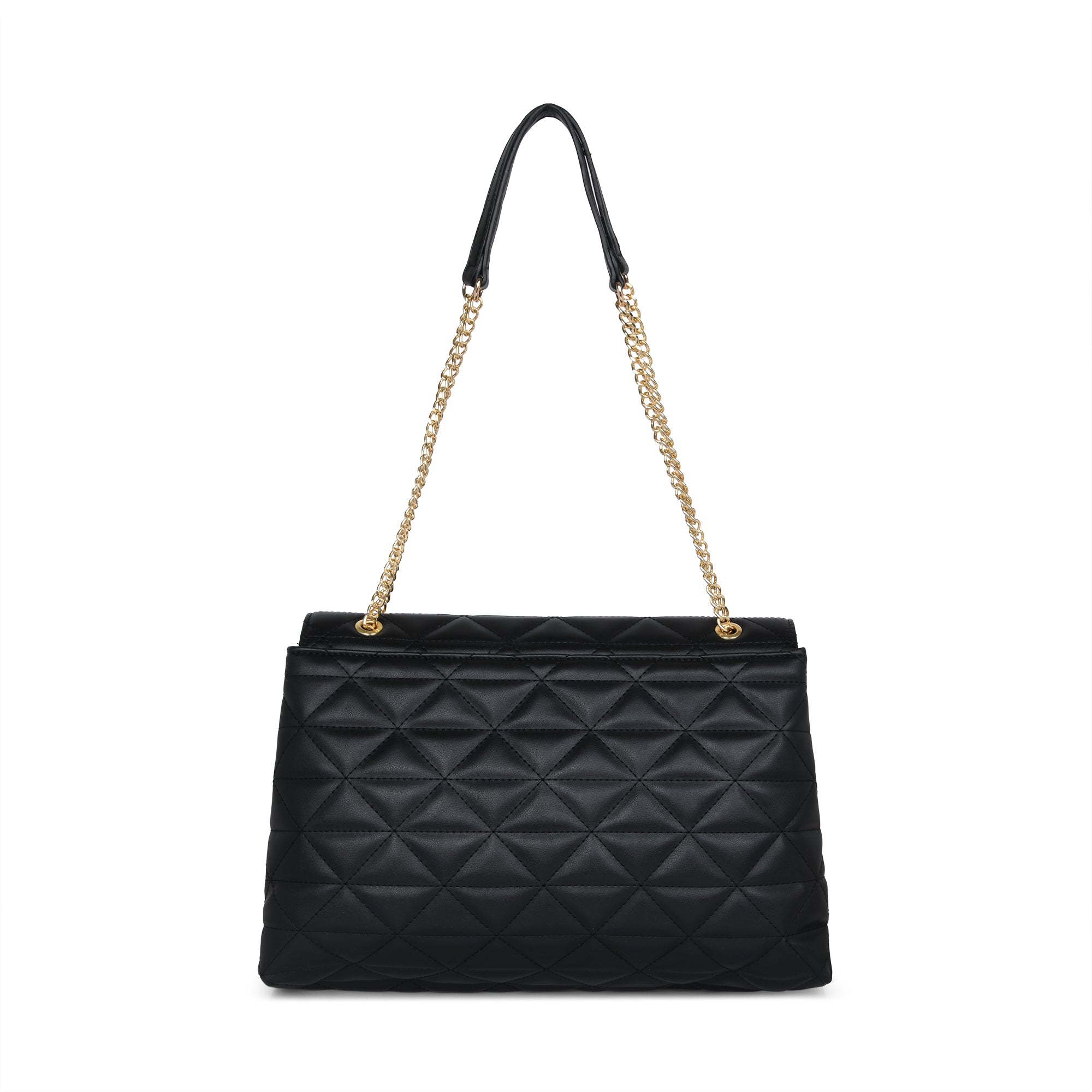 Lavie Luxe Black Large Women's Eden Flap Satchel Bag