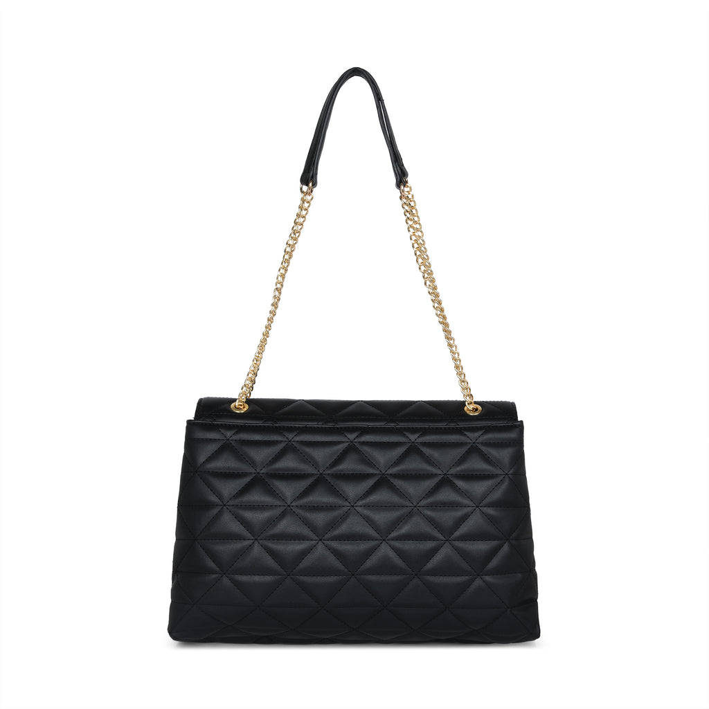 Lavie Luxe Black Large Women's Eden Flap Satchel Bag