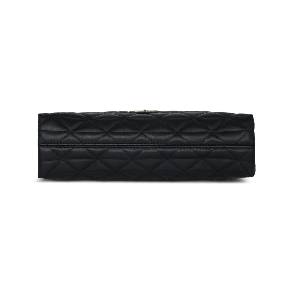 Lavie Luxe Black Large Women's Eden Flap Satchel Bag