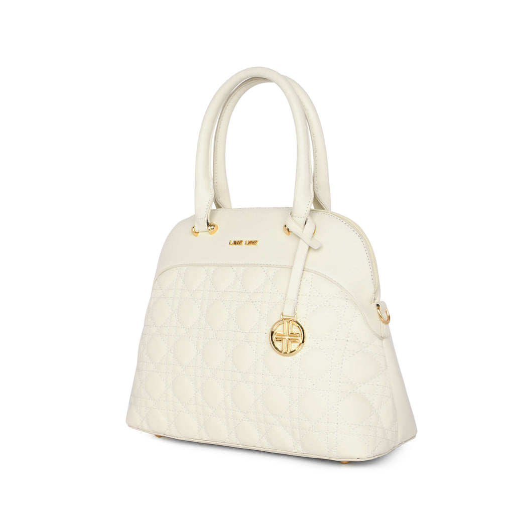 Lavie Luxe Jorie Off White Medium Women's Satchel
