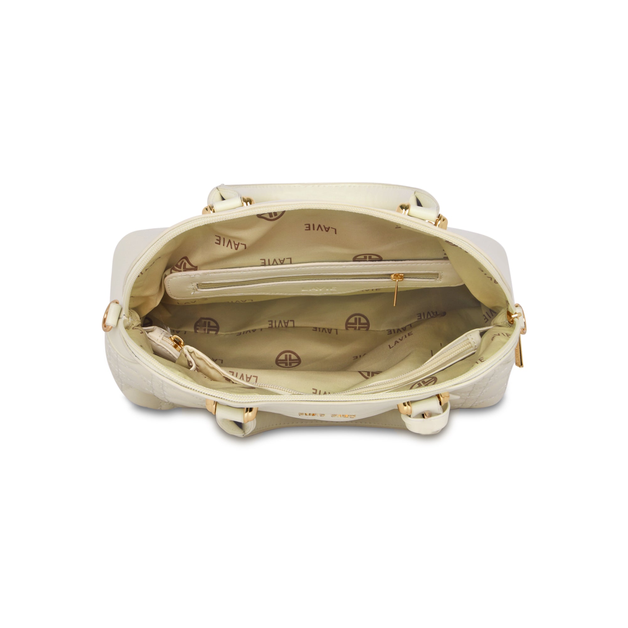 Lavie Luxe Jorie Off White Medium Women's Satchel