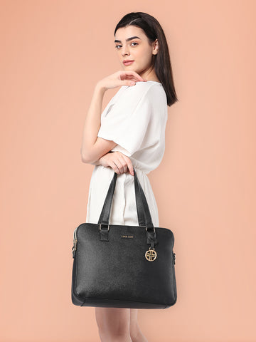 Lavie Luxe Black Large Women's Mento Laptop Bag