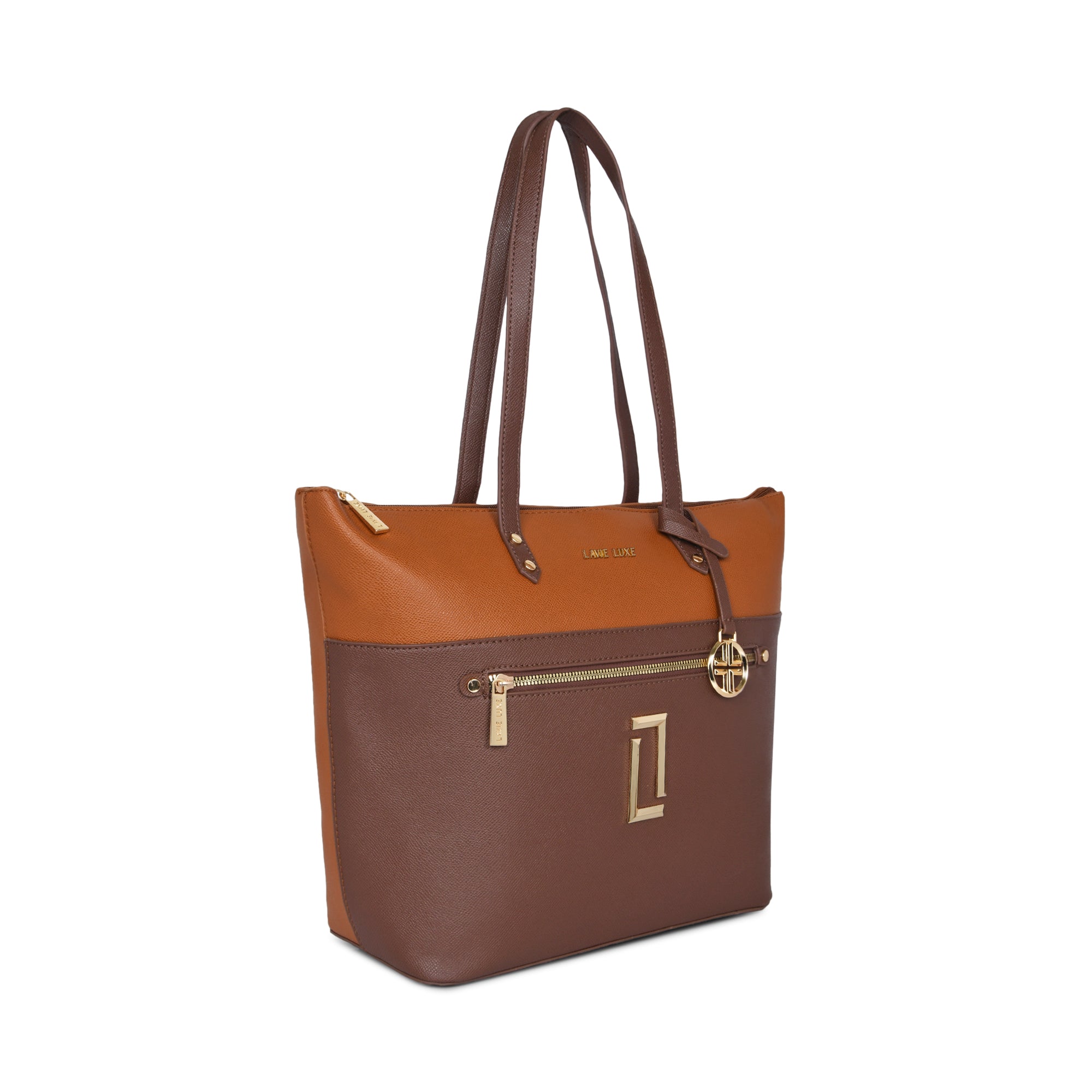 Lavie Luxe Tan Large Women's Dolly Tote Bag