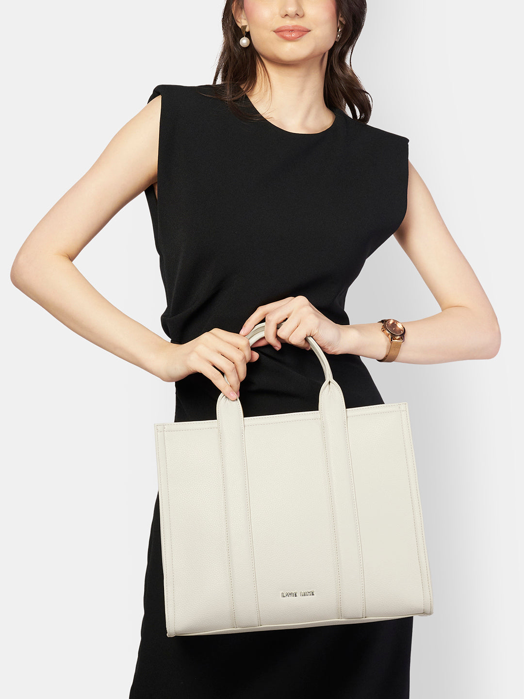 Lavie Luxe Cobs Off White Medium Women's Satchel – Lavie World