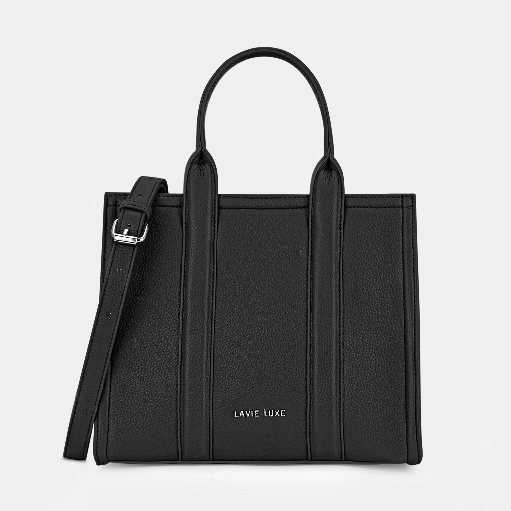 Lavie Luxe Cobs Black Medium Women's Satchel