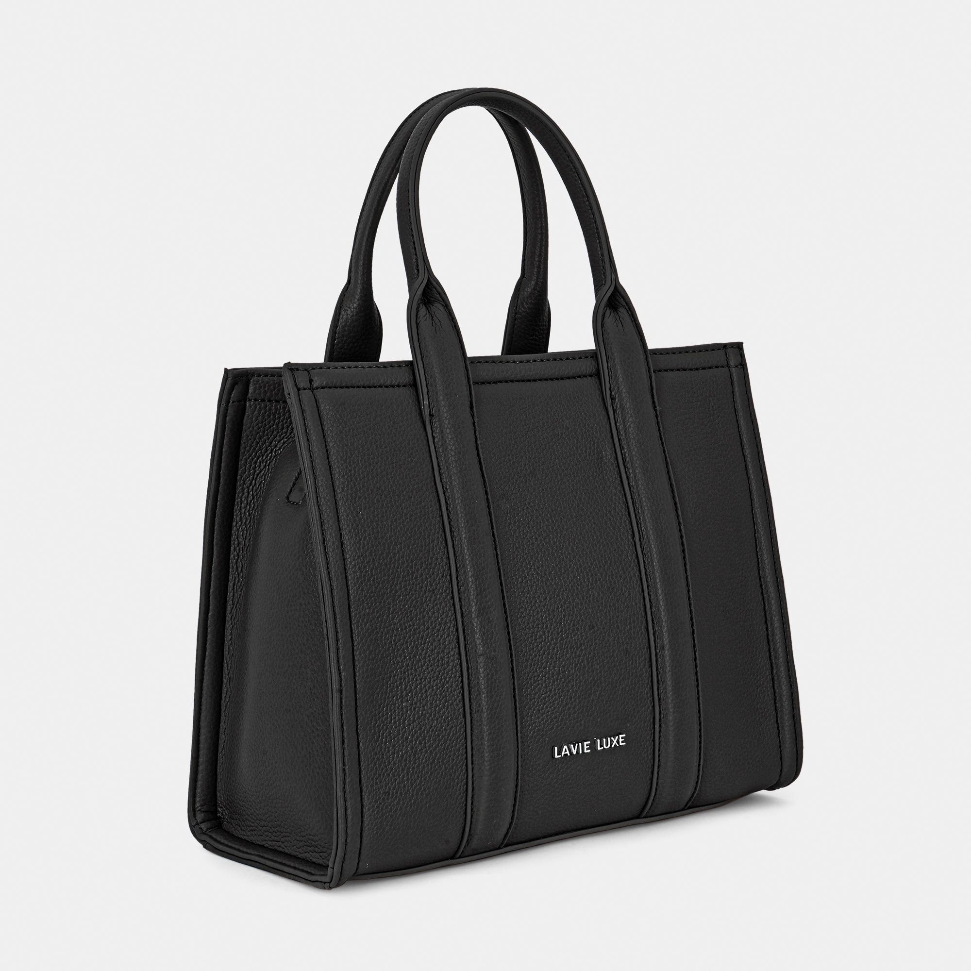 Lavie Luxe Cobs Black Medium Women's Satchel