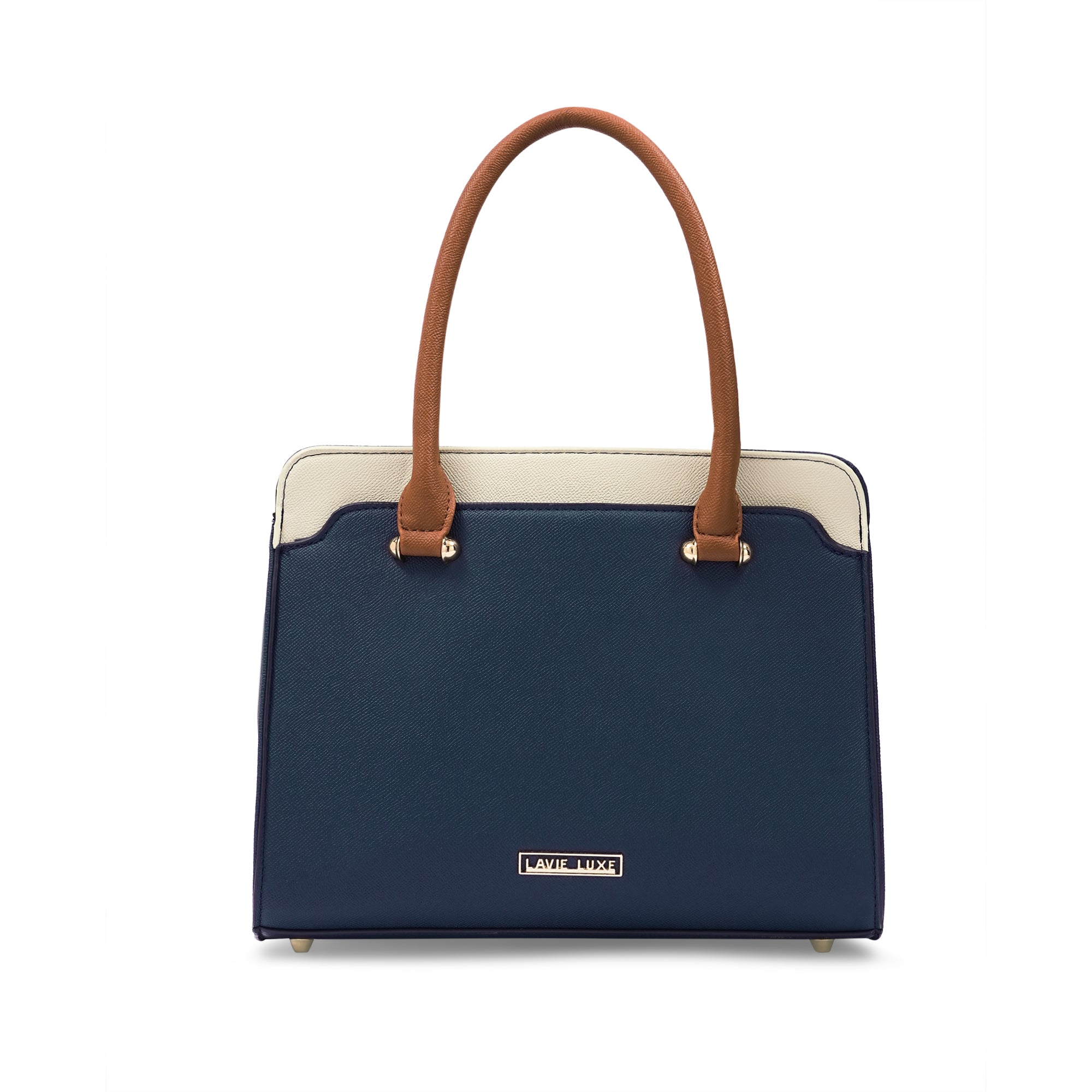 Lavie Luxe Ameen 3C Navy Medium Women's Satchel