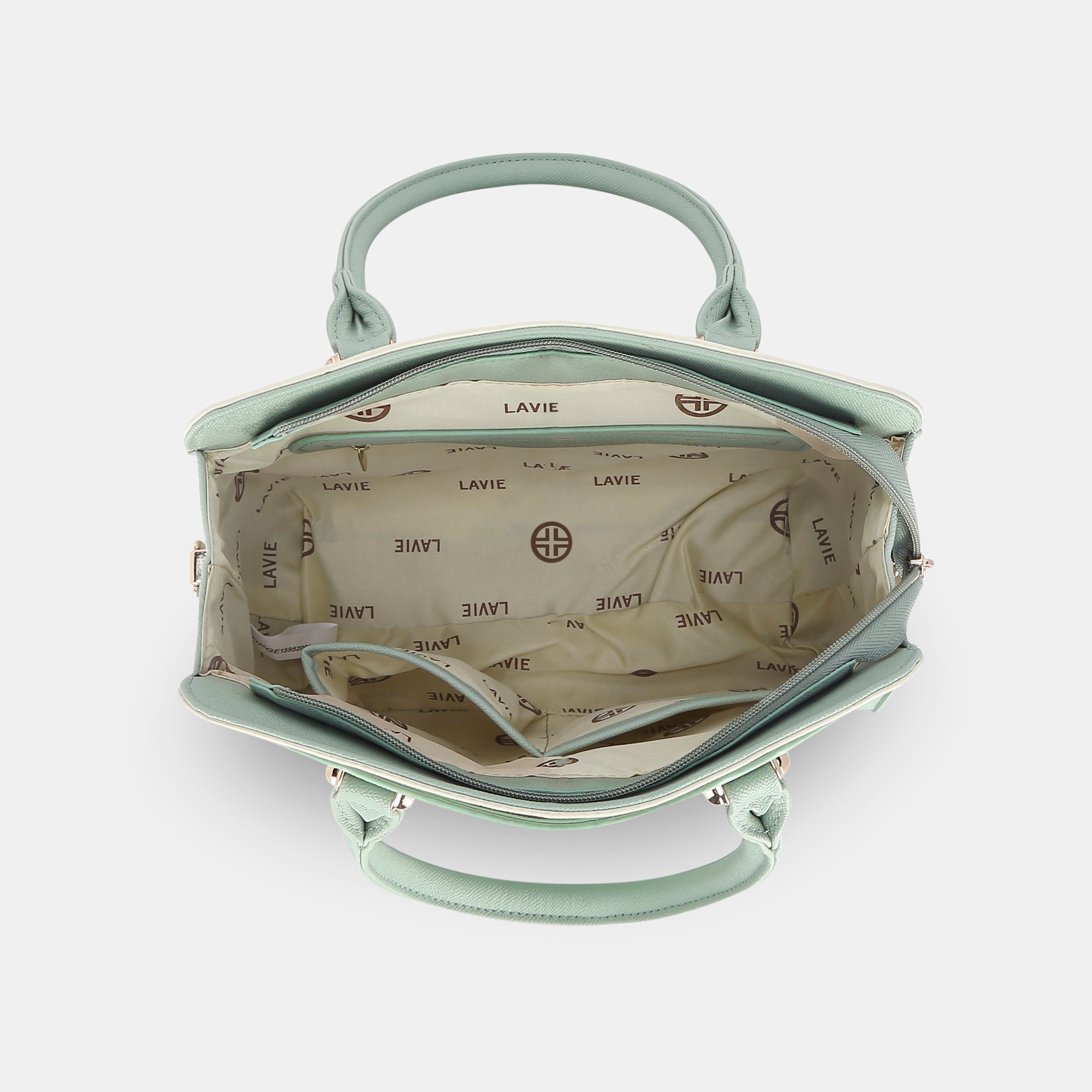 Lavie Luxe Ameen 3 Compartment Mint Medium Women's Satchel