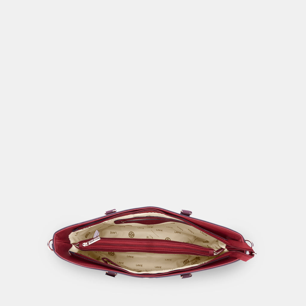 Lavie Luxe Haiden Red Large Women's Tote Handbag