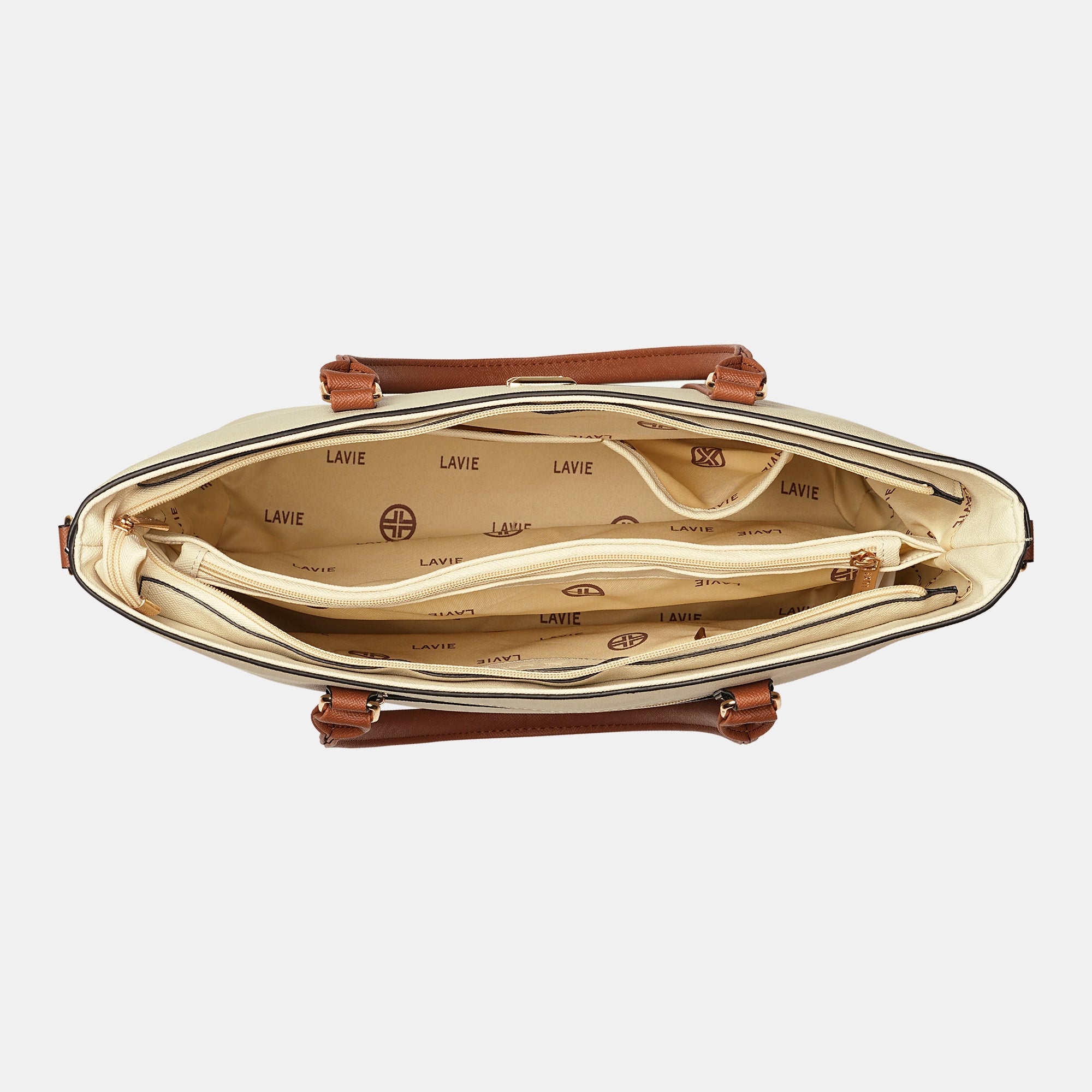 Lavie Luxe Haiden Off White Large Women's Tote Handbag