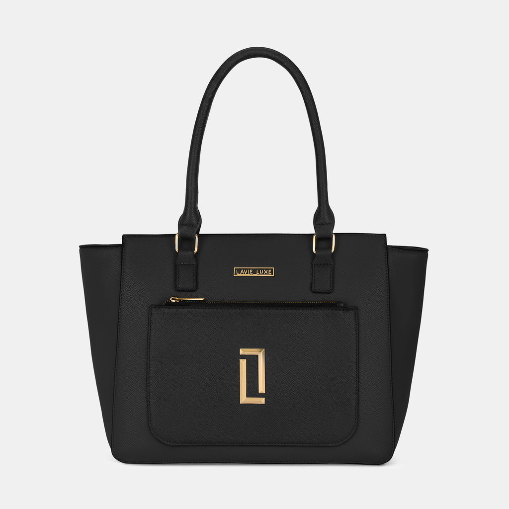 Lavie Luxe Kyle Black Large Women's Tote