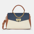 Pine Flap Small Navy Handbag