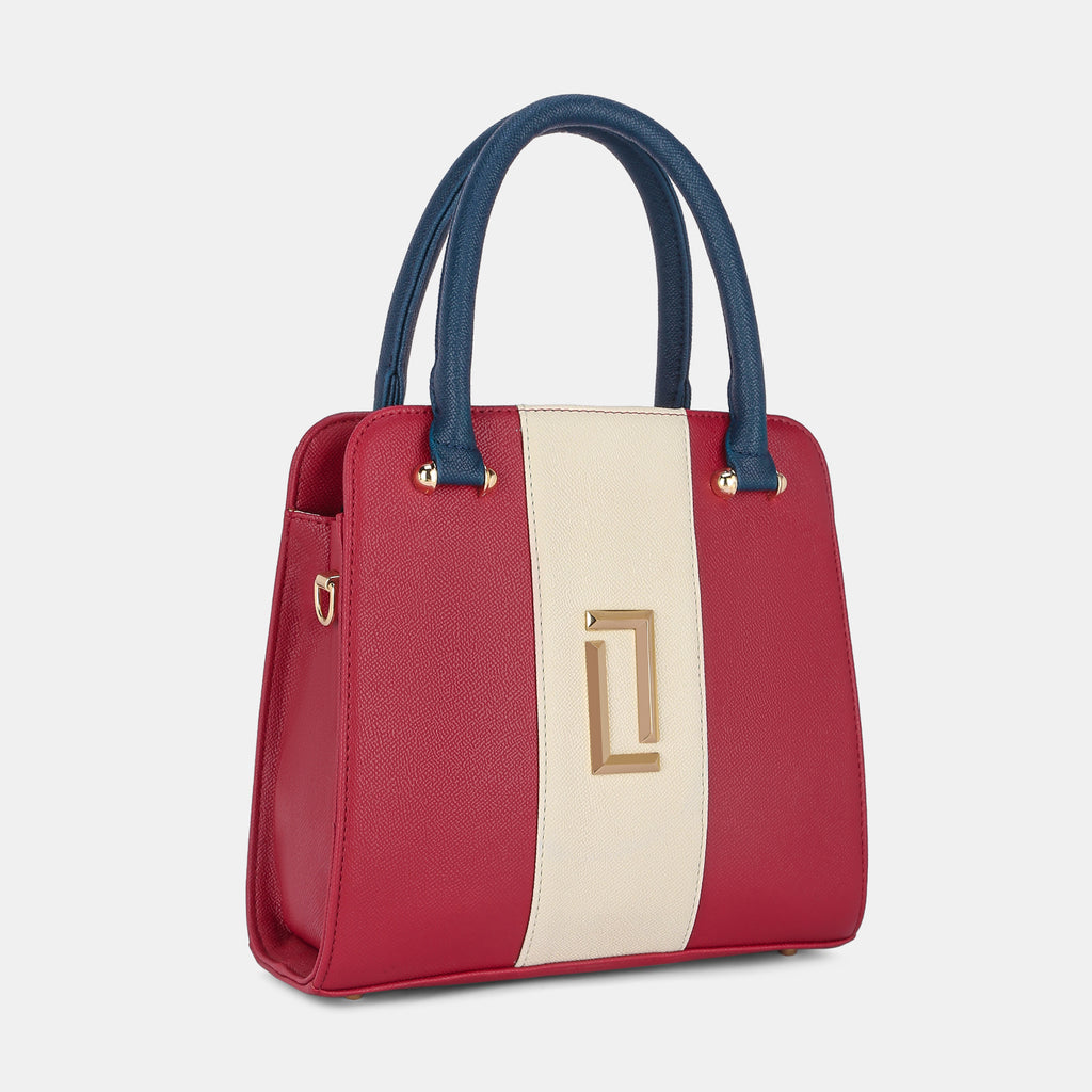 Lavie Luxe Ashwa Red Small Women's Satchel Handbag