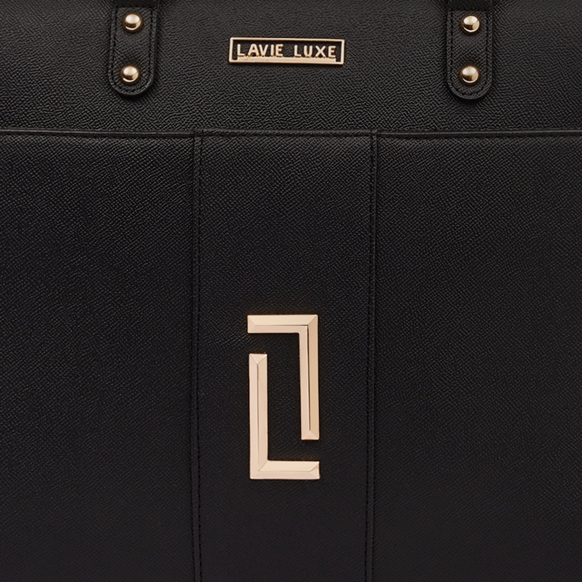 Lavie Luxe Welsy 1 Compartment Black Large Women's Laptop Handbag