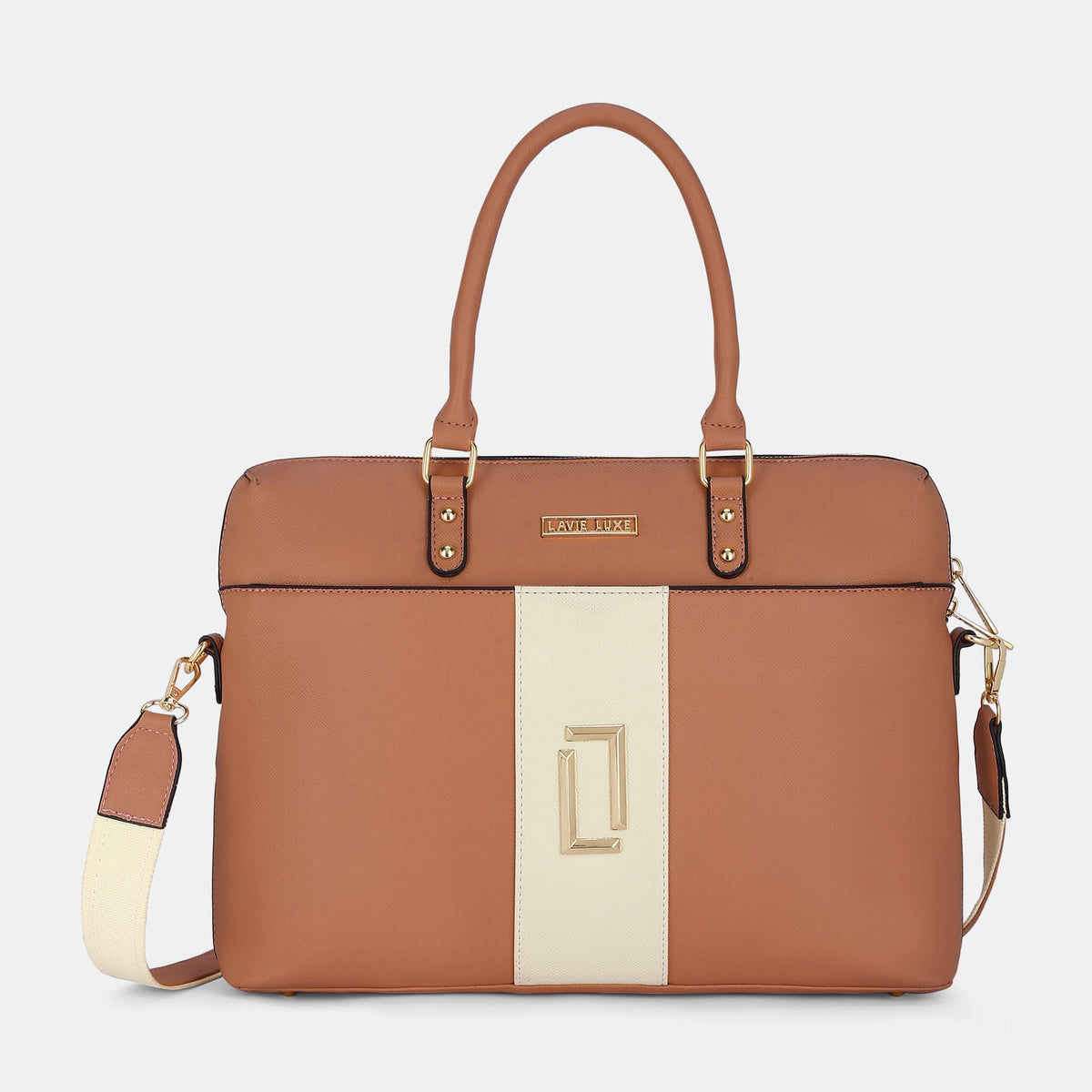 Welsy 1 compartment Large Tan Handbag