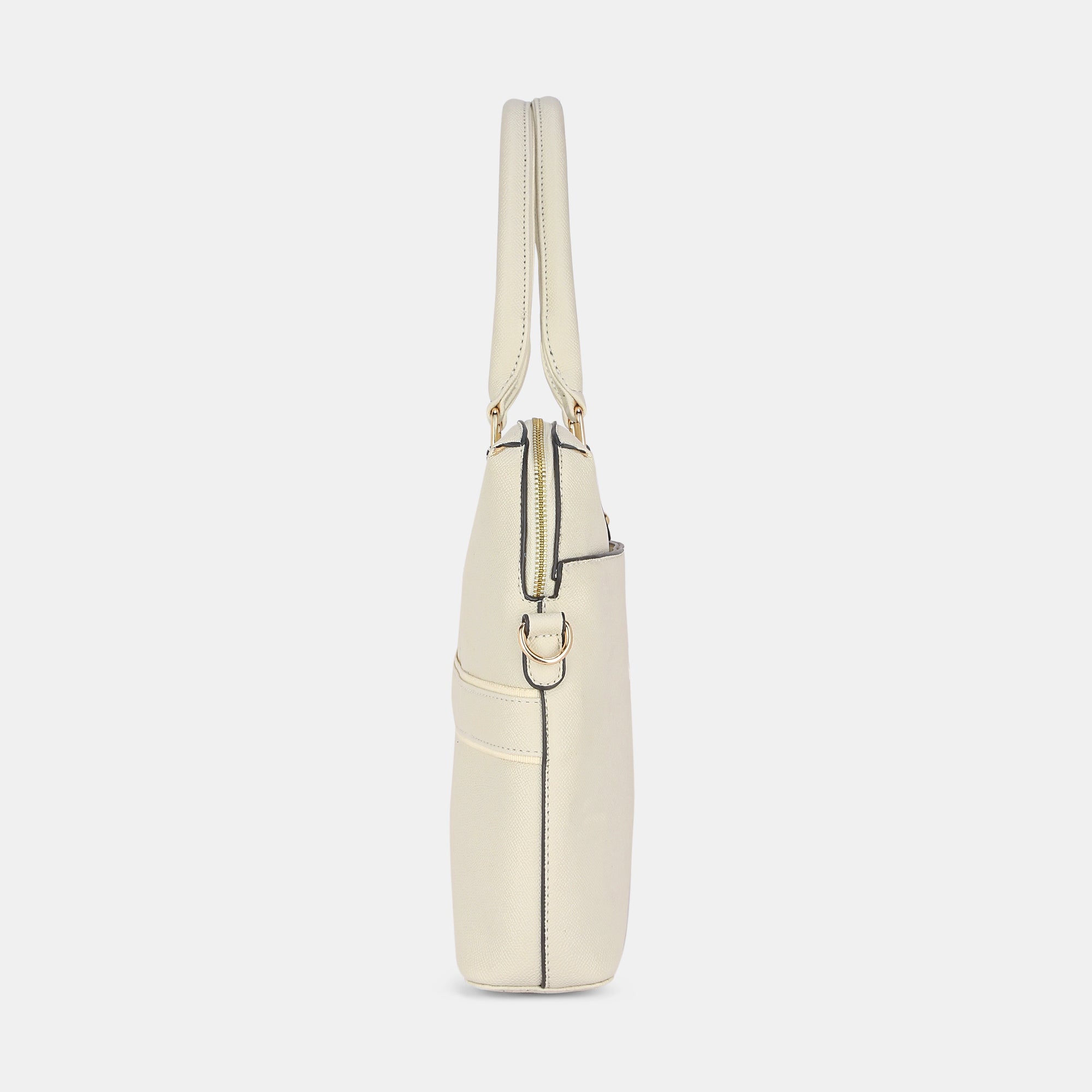 Lavie Luxe Welsy 1 compartment Off White Large Women's Laptop Handbag