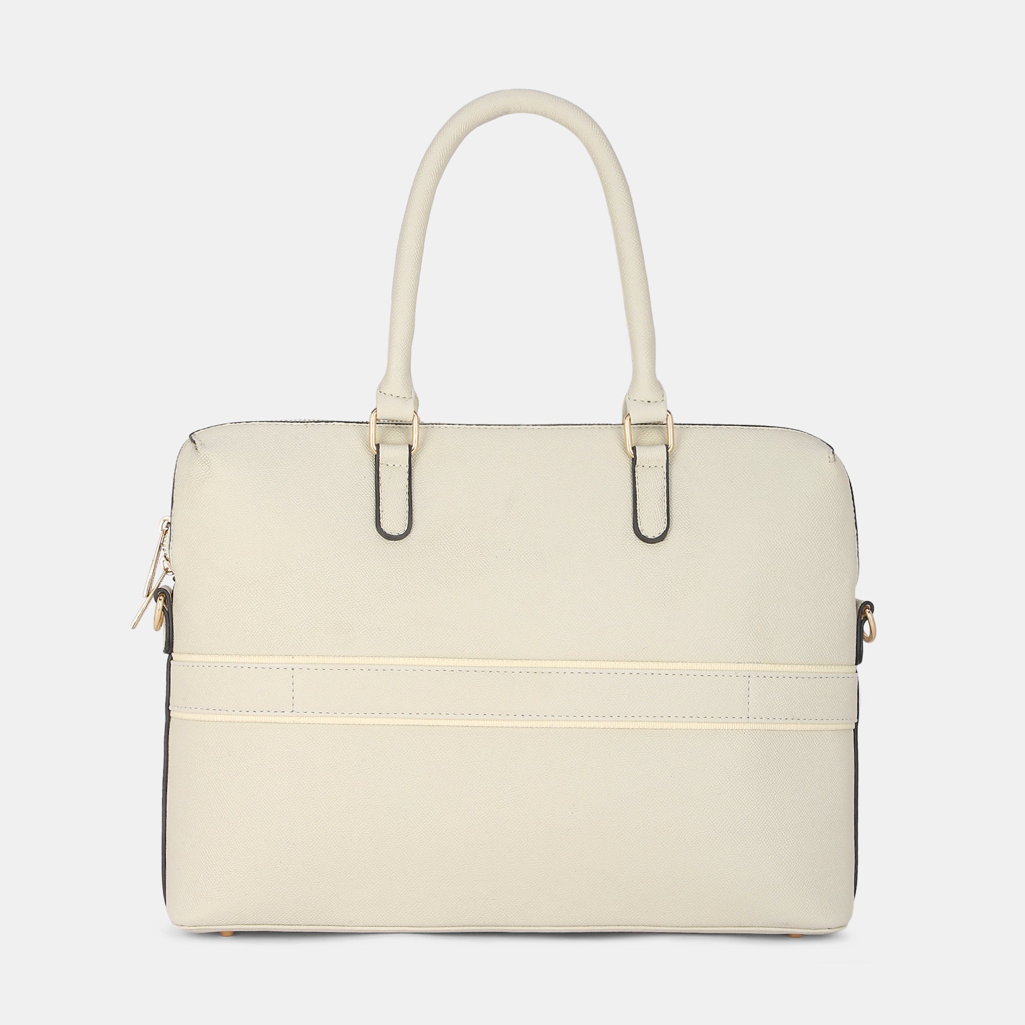 Lavie Luxe Welsy 1 compartment Off White Large Women's Laptop Handbag