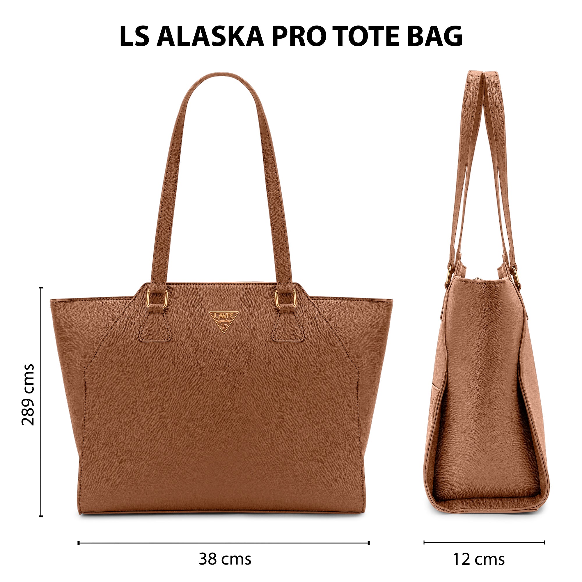 Lavie Signature Alaska Pro Large Tan Womens Tote