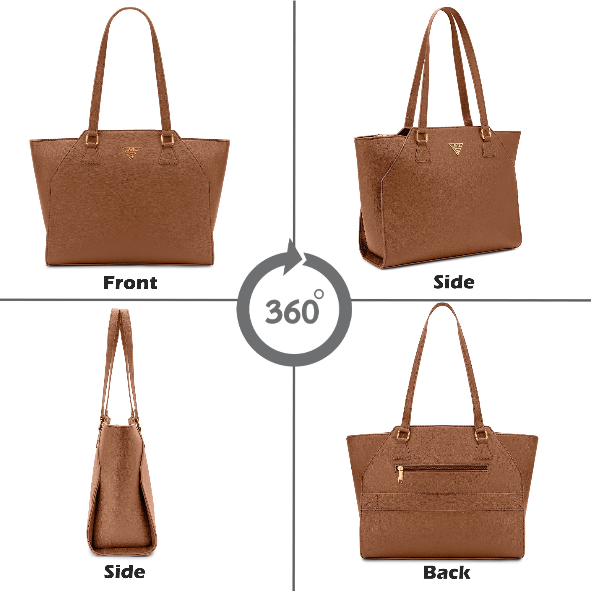 Lavie Signature Alaska Pro Large Tan Womens Tote
