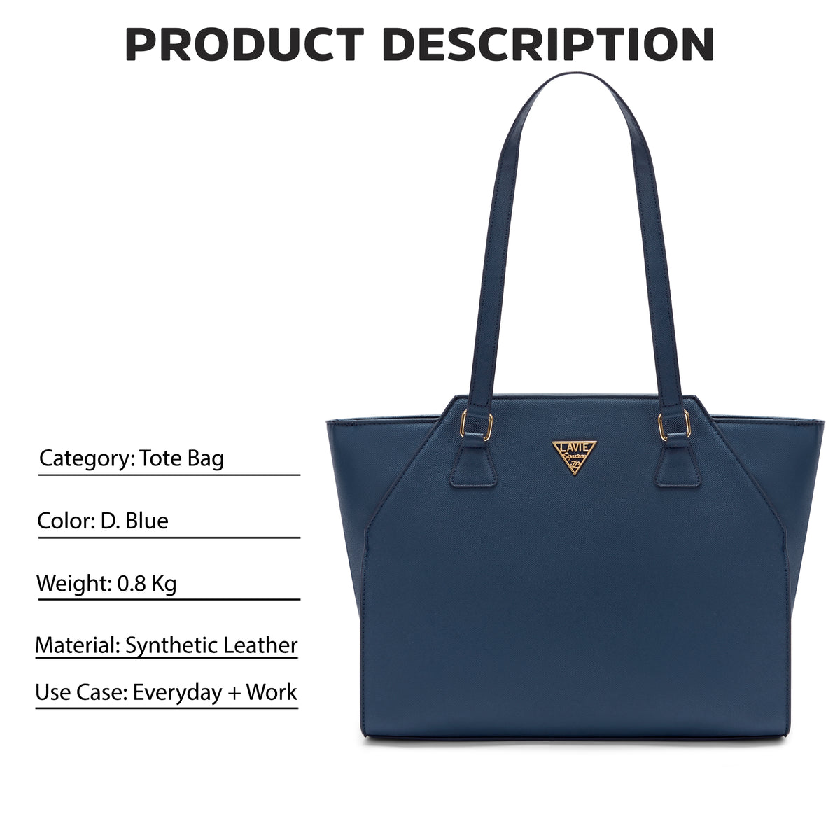 Lavie Signature Alaska Pro Large Dark Blue Womens Tote