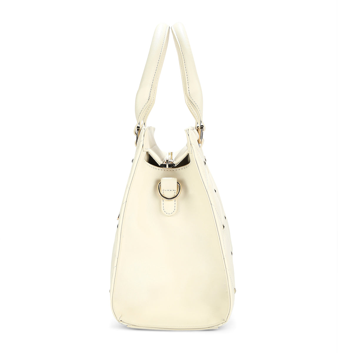 Lavie Luxe Stud Shelly Off White Medium Women's Satchel