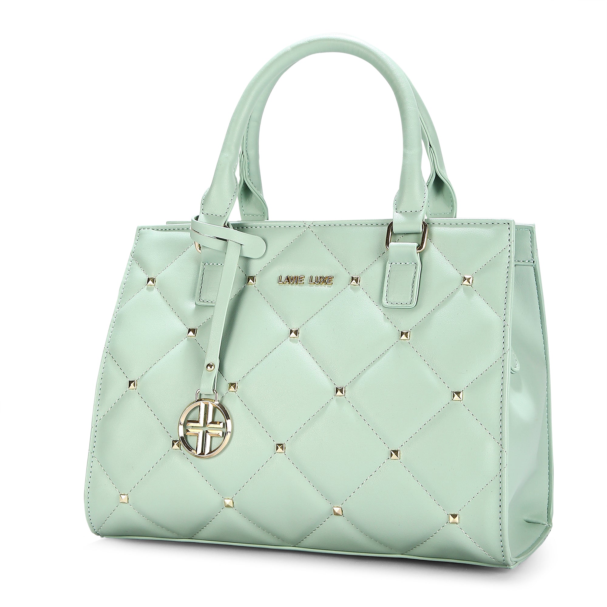 Lavie Luxe Stud Shelly Mint Medium Women's Satchel
