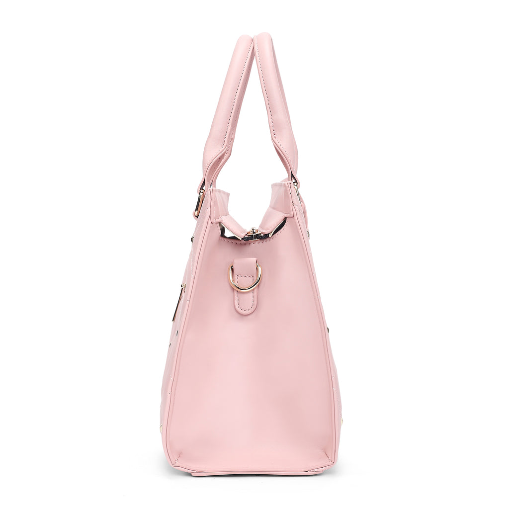 Lavie Luxe Stud Shelly Pink Medium Women's Satchel