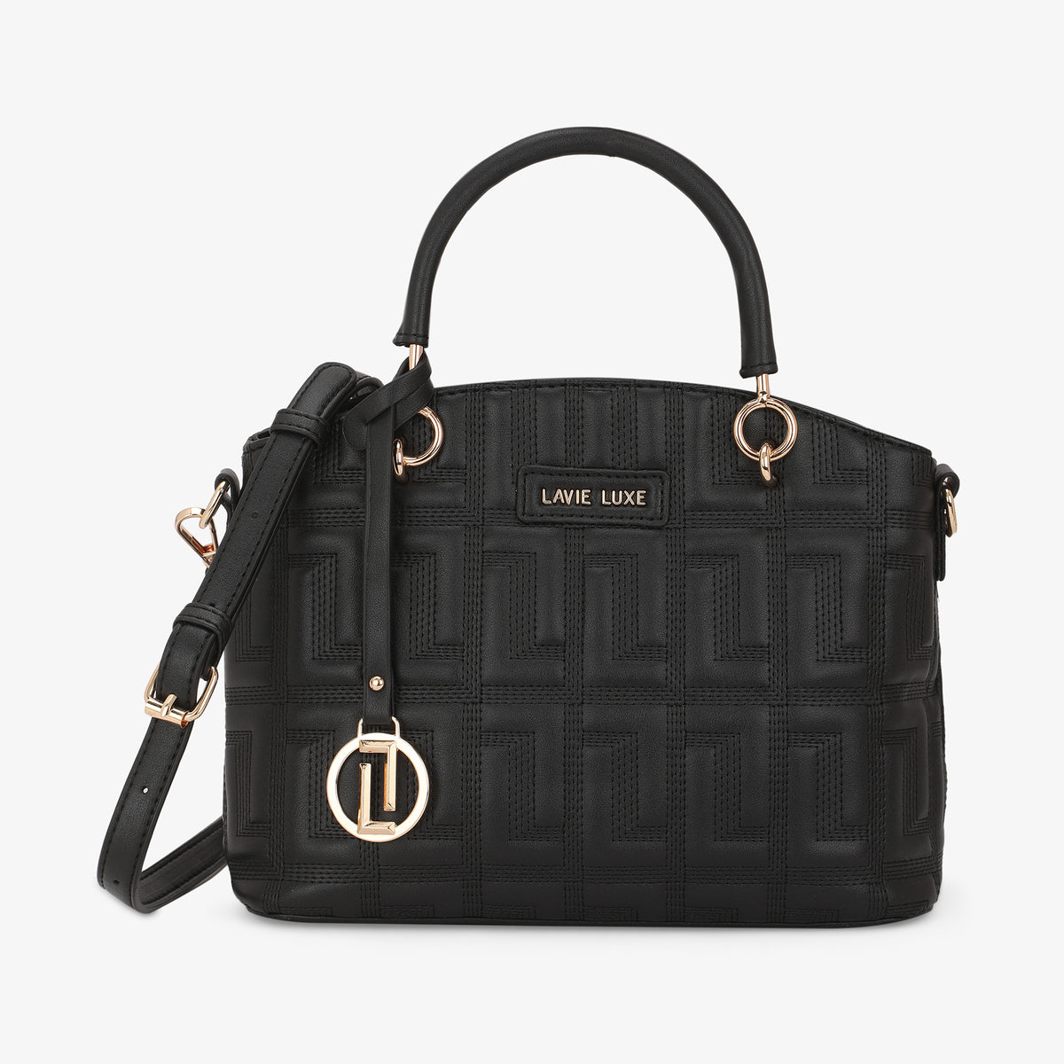 Lavie Luxe Label Black Small Women's Satchel