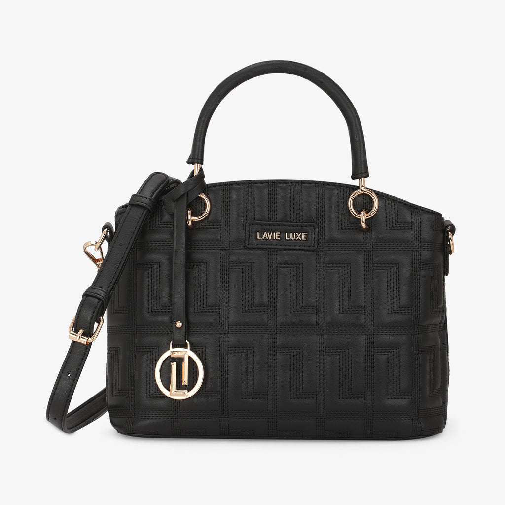 Lavie Luxe Label Black Small Women's Satchel