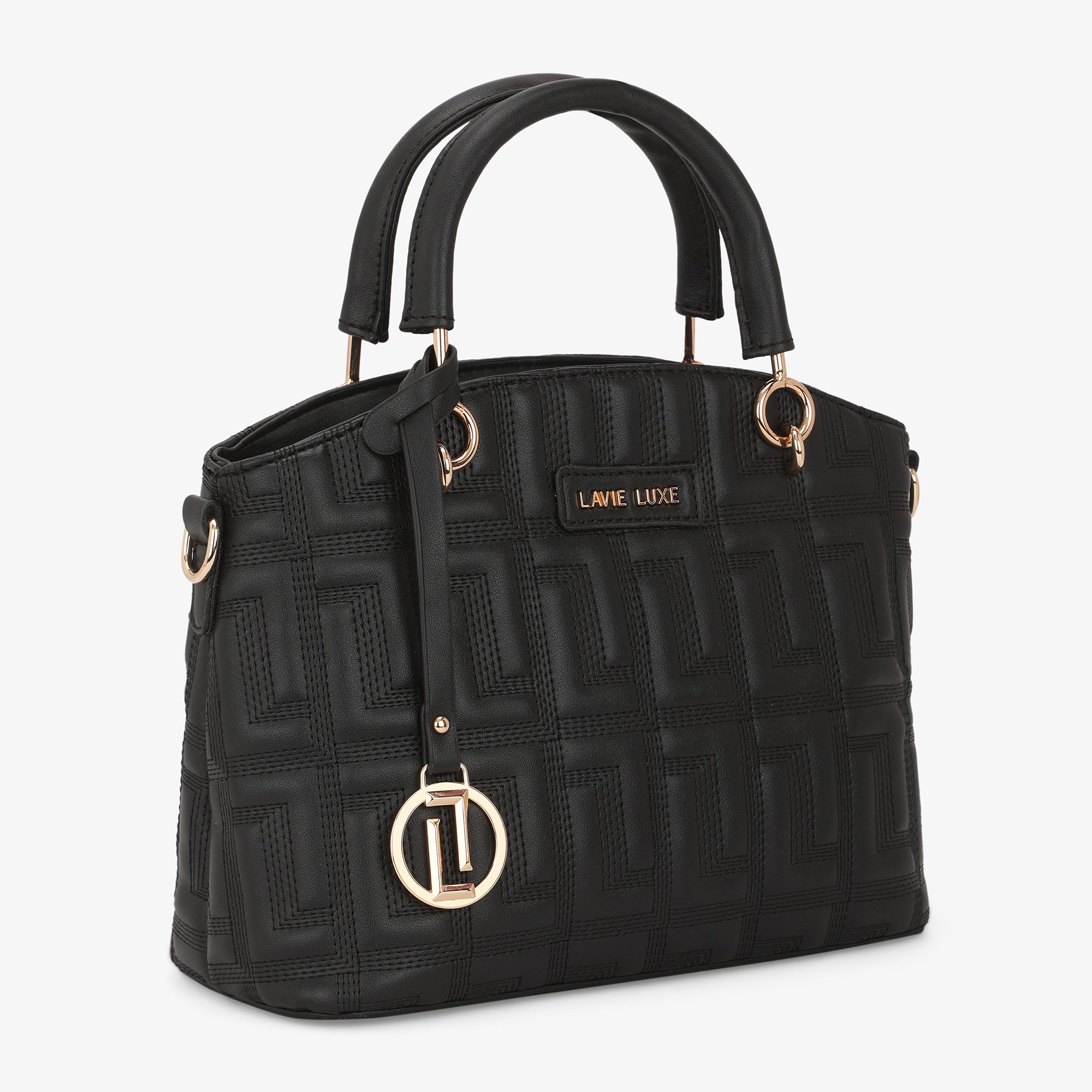 Lavie Luxe Label Black Small Women's Satchel