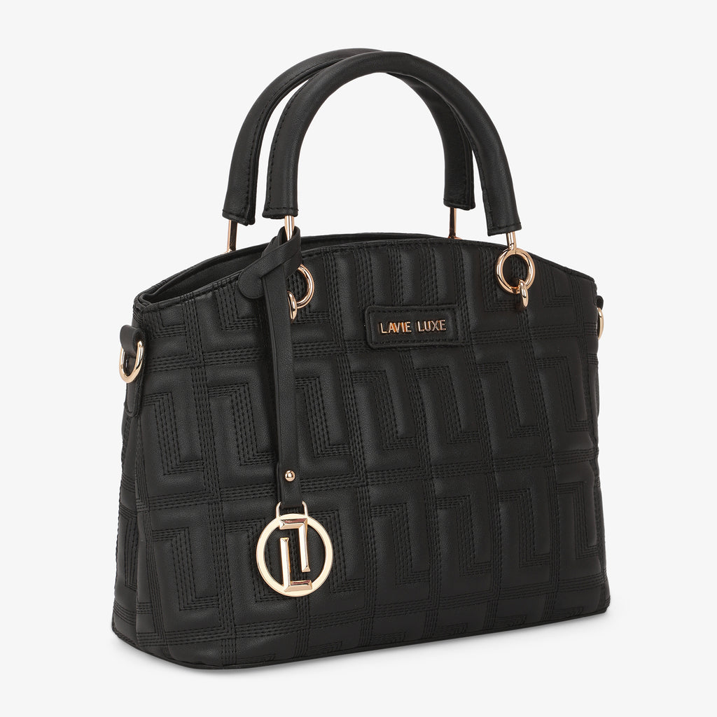 Lavie Luxe Label Black Small Women's Satchel