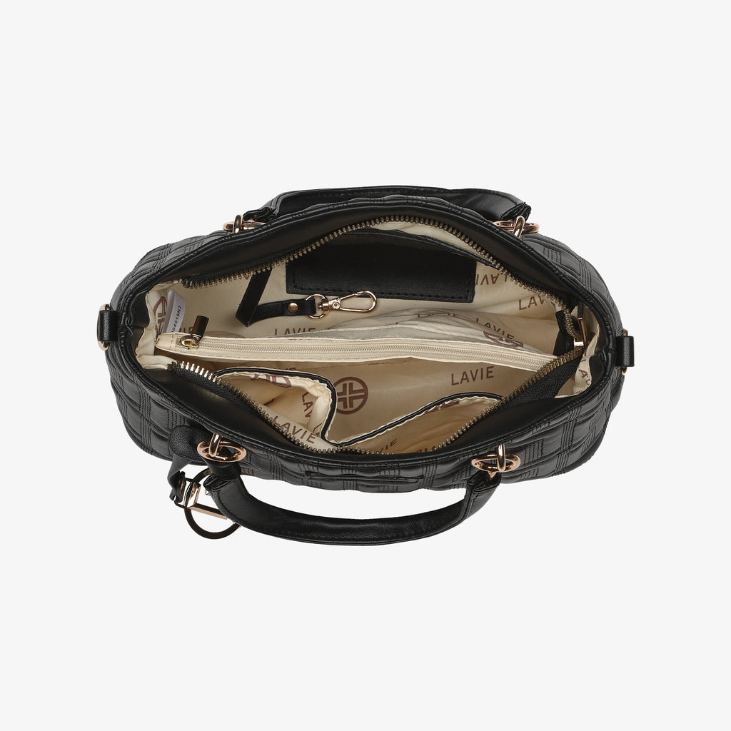 Lavie Luxe Label Black Small Women's Satchel
