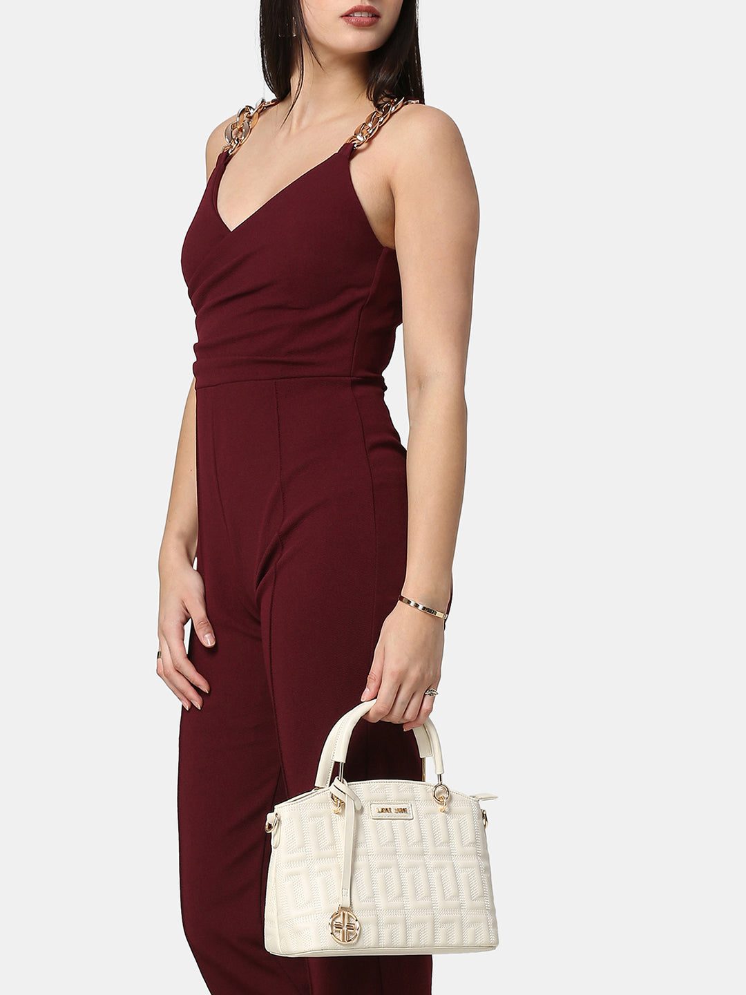 Lavie Luxe Label Off White Small Women's Satchel