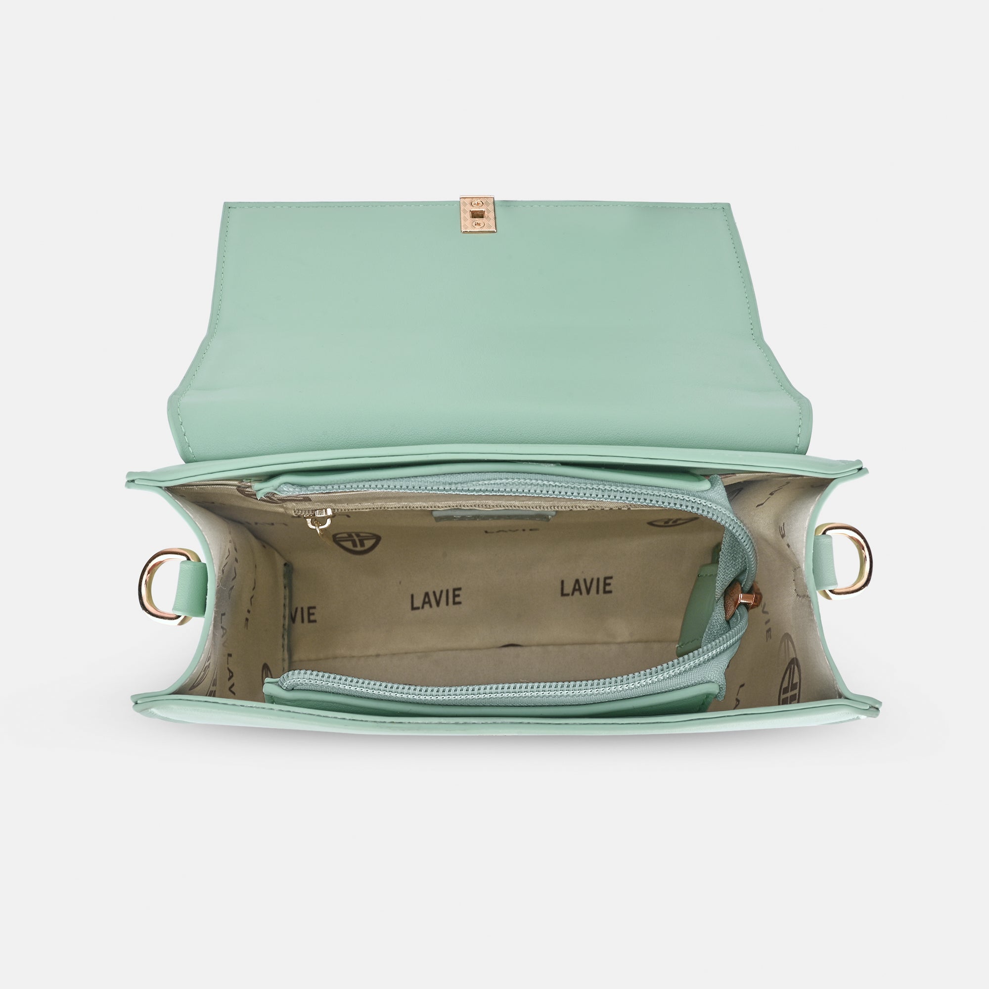 Lavie Luxe Merci Mint Small Women's Flap Satchel