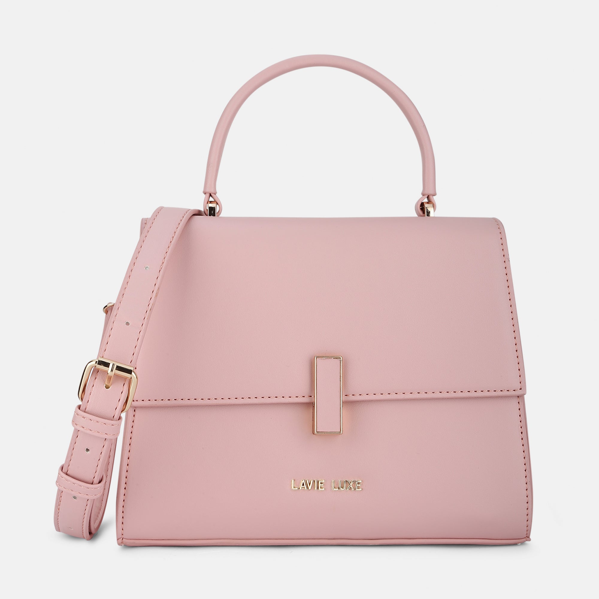 Lavie Luxe Merci Pink Small Women's Flap Satchel – Lavie World