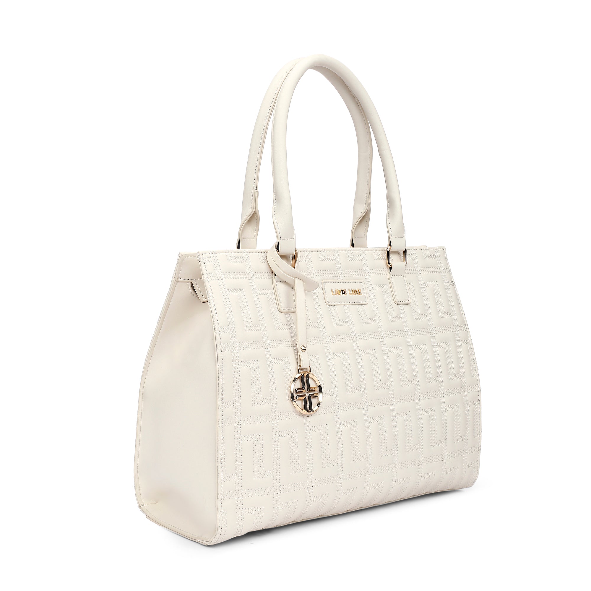 Lavie Luxe Jelly Off White Large Women's Satchel
