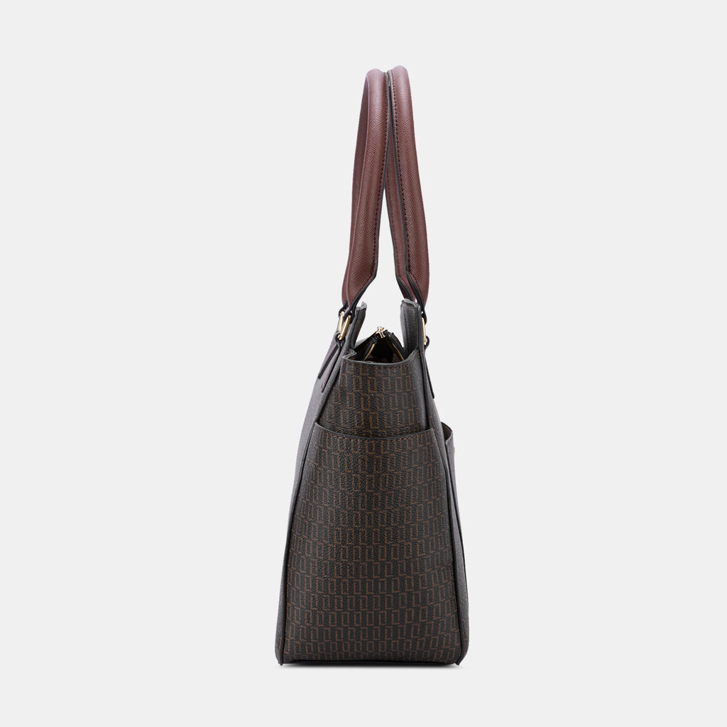 Lavie Luxe Mono Kelly Choco Large Women's Tote