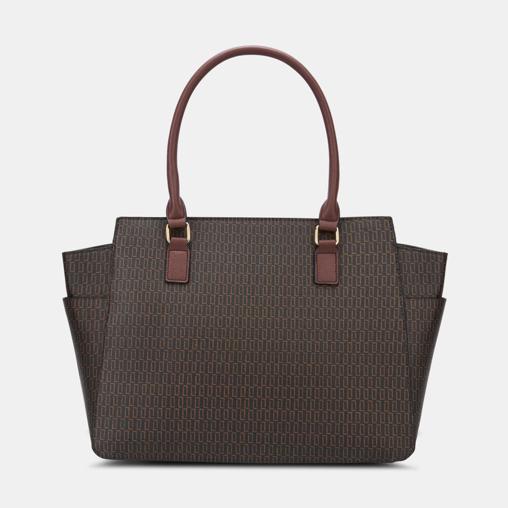 Lavie Luxe Mono Kelly Choco Large Women's Tote