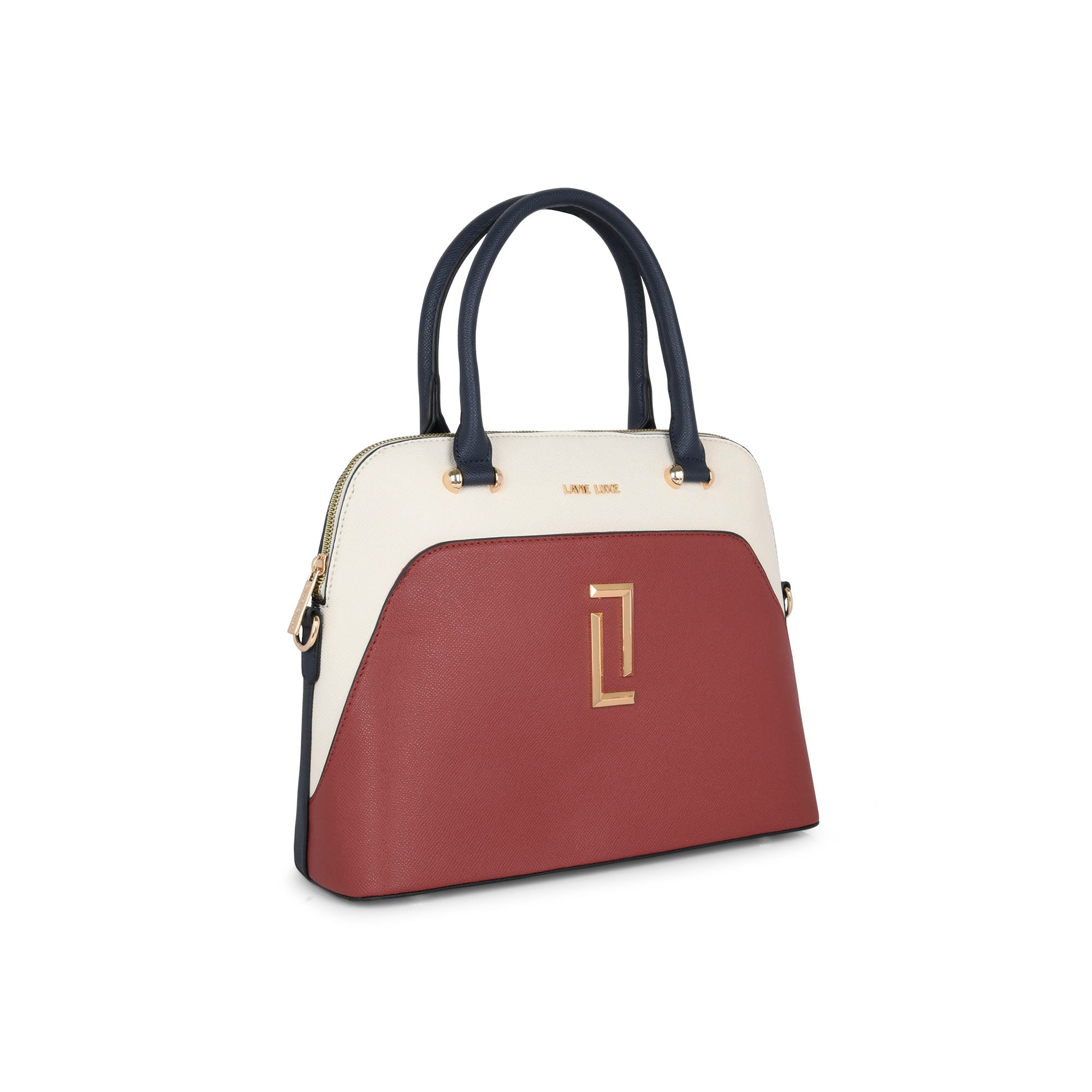 Lavie Luxe Valle Red Medium Women's Dome Satchel