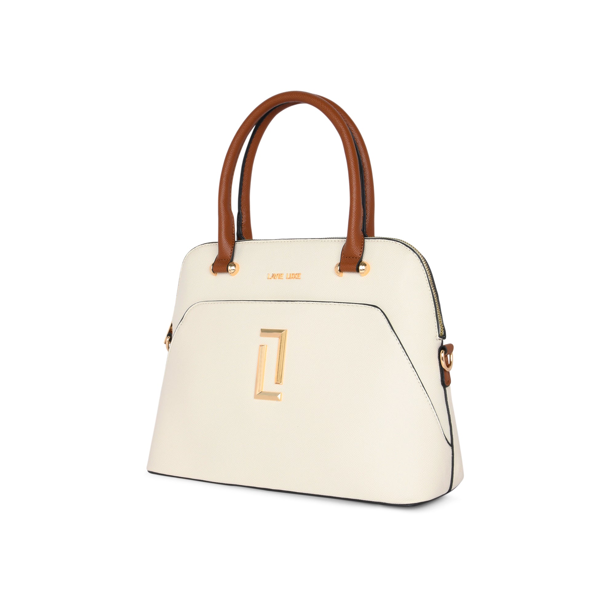 Lavie Luxe Valle Off White Medium Women's Dome Satchel