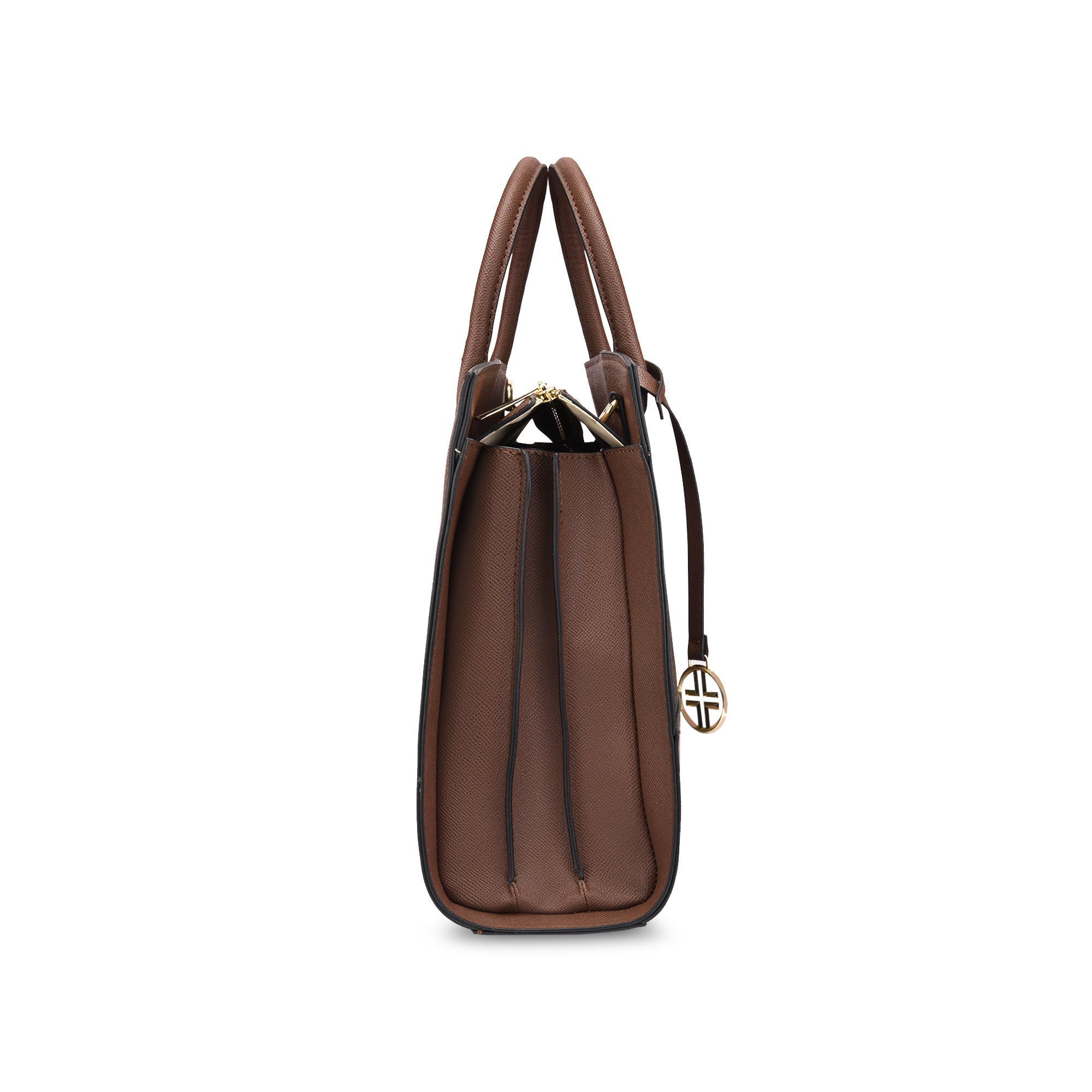 Lavie Luxe Monogram Ellon Choco Large Women's Satchel
