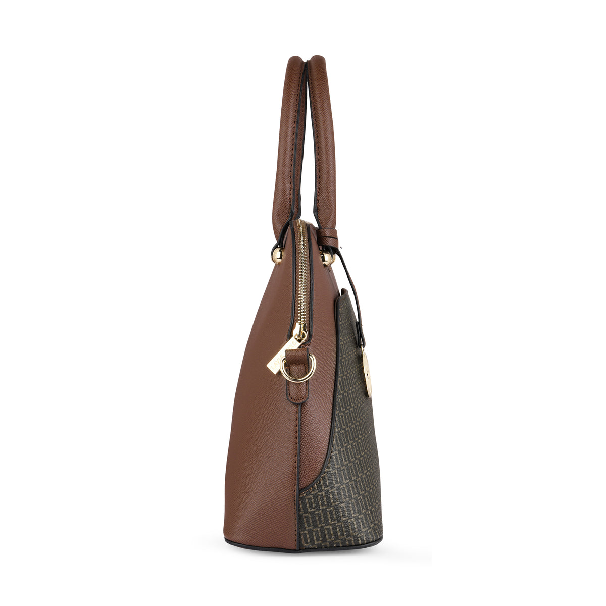 Lavie Luxe Monogram Valle Choco Medium Women's Satchel