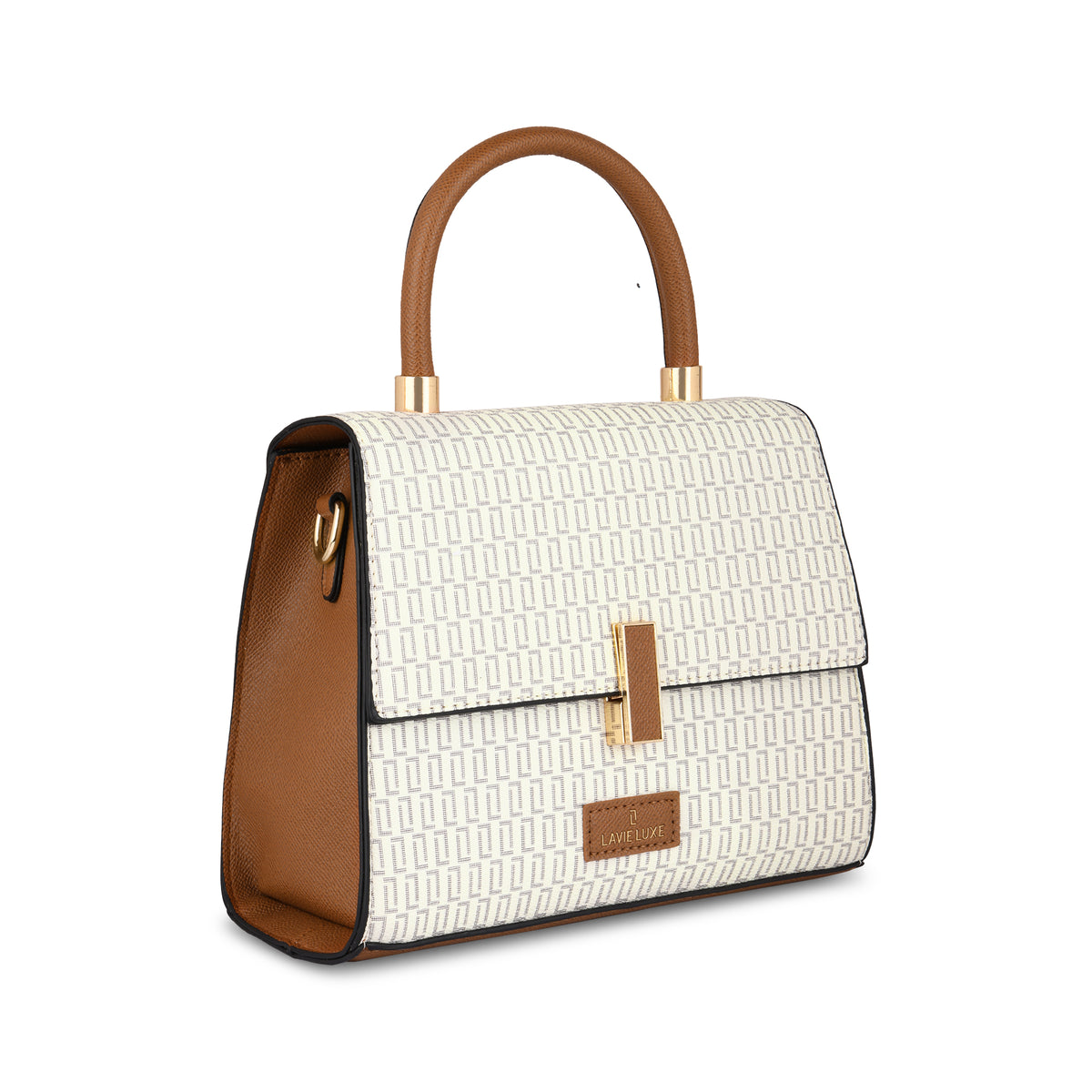 Lavie Luxe Monogram Ipsy Off White Medium Women's Satchel