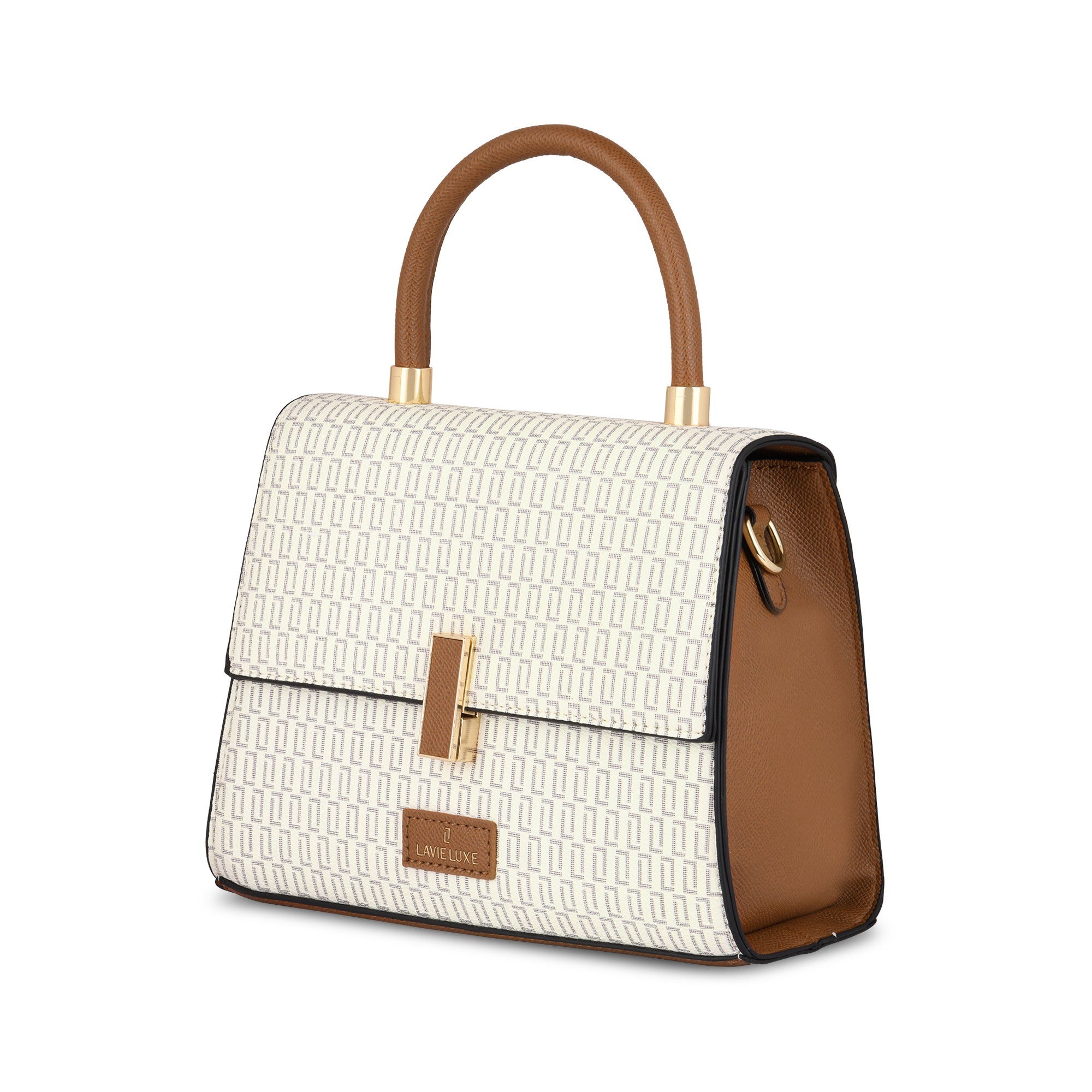 Lavie Luxe Monogram Ipsy Off White Medium Women's Satchel